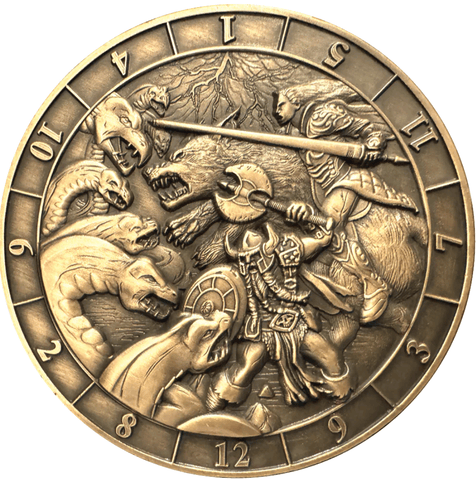D12 Battle Scene Dice Coin